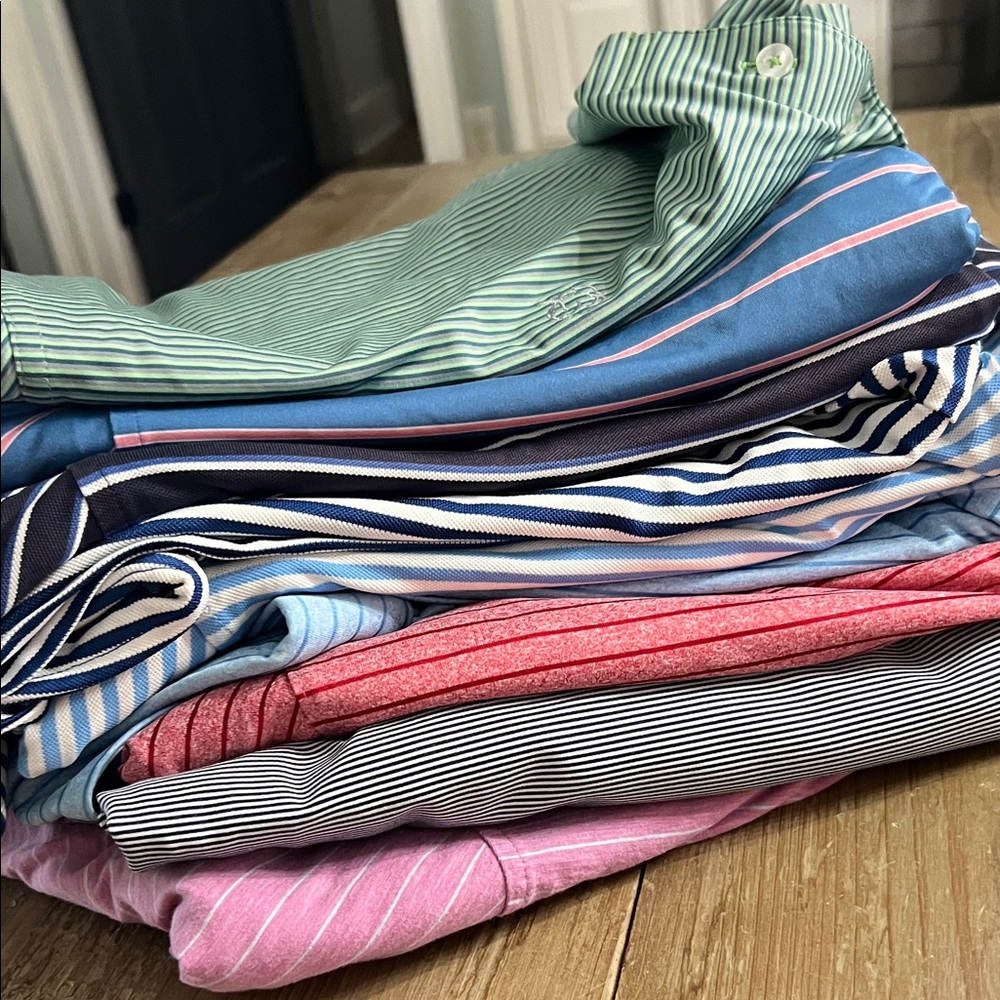 Peter Millar Men's Shirts in Green, Blue, Pink, and Red